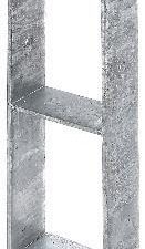 H-Pfostenträger 121x300x600x60mm STA roh TZN GAH