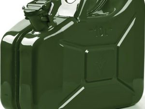 Kraftstoffkanister 10l Olivgrün RAL 6003 Stahlbl.0,9mm L345xB165xH275mm VALPRO