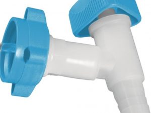 Auslaufhahn HD-PE 19mm Verschraubung S 38 lebensmittelbeständig HÜNERSDORFF