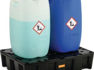 Auffangwanne 60l L800xB600xH180mm PE m.PE-Rost CEMO