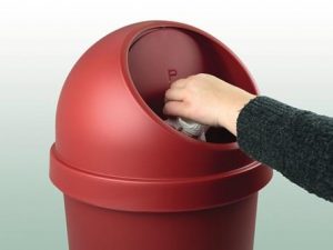 Abfallbehälter H490xØ253mm 13l lichtgrau HELIT