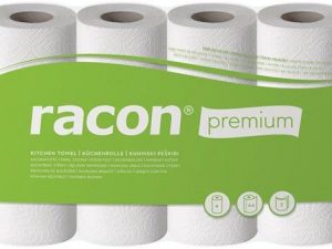 Küchenrolle racon Premium K-2 B220xL250ca.mm weiß 2-lagig,perforiert 4 Rl./PAK