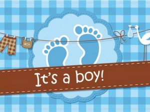 Fußmatte Gallerymatte It's a boy blau, 1 Stück