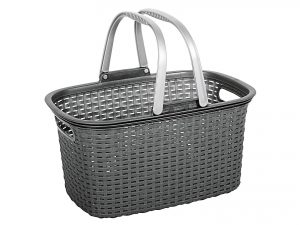 RIVAL Einkaufskorb 18 l 48x29x24cm stahlgrau mit 2 Griffen inklusive 2 Griffen