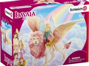 Elfe auf geflügeltem Löwe